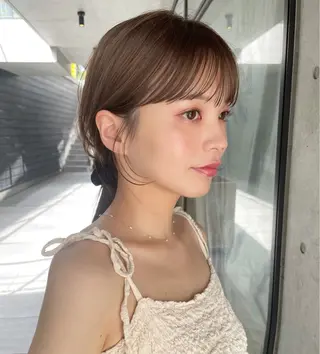 セミロング カラー ヘアアレンジ 【柔らか透明感✨/ 似合せ前髪】大石葉月のヘアスタイル