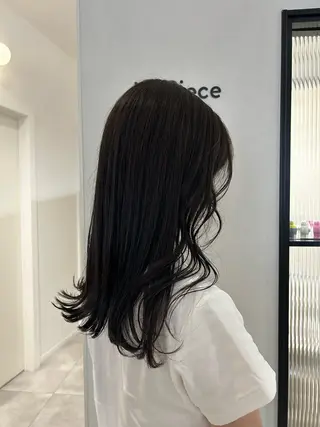 セミロング カラー Nanami🧸🤍 ワンカラーモデル募集のヘアスタイル