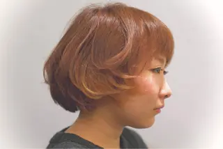 ショート カラー パーマ 【白髪ぼかし 専門GBG】自由が丘のヘアスタイル