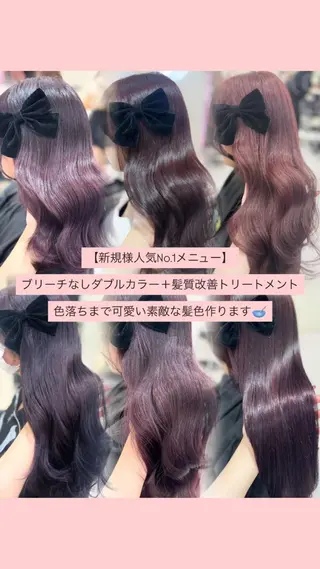 カラー ベージュ・ラベンダー カラー🎀りりのヘアスタイル