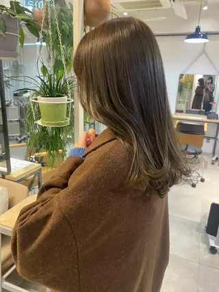 セミロング カラー 縮毛/ベージュカラー Mariamu🫧のヘアスタイル