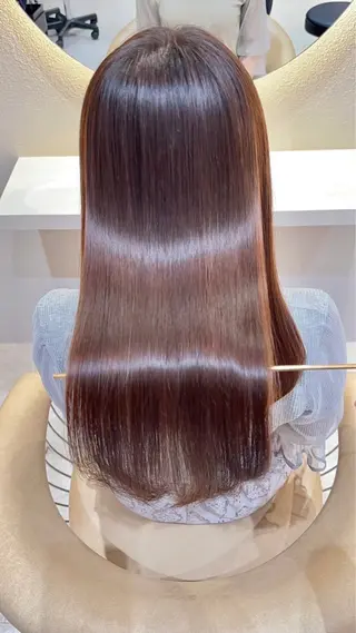 ロング ❤️ブリーチなし💚 ダブルカラー平野実花のヘアスタイル