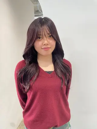 セミロング カラー 𝘚𝘶𝘻𝘶 𓂃𓈒𓏸のヘアスタイル