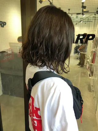 ミディアム パーマ 🤍2nd🤍田所 美希のヘアスタイル
