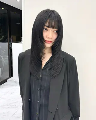 セミロング パーマ 似合わせレイヤー/ 縮毛矯正🎀minaのヘアスタイル