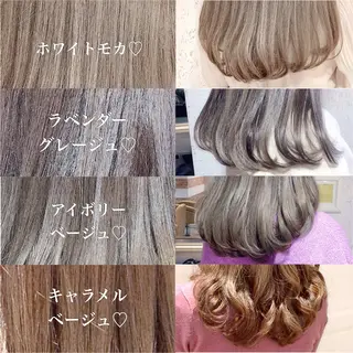 ミディアム カラー ブリーチなし/韓国風 /レイヤー/山口のヘアスタイル