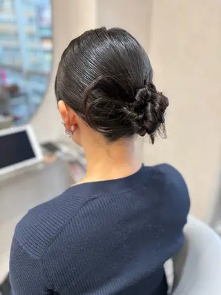 ロング ヘアアレンジ 新宿/韓国ヘア 中明度カラー/かやのヘアスタイル