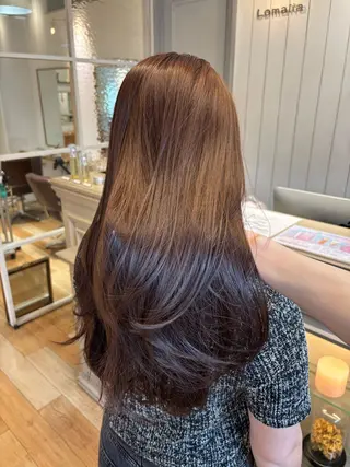 ロング 盛れる透明感カラー・ momokaのヘアスタイル