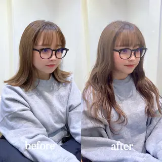 𝐲𝐮𝐮𝐦𝐢 エクステ/ 艶カラーのヘアスタイル