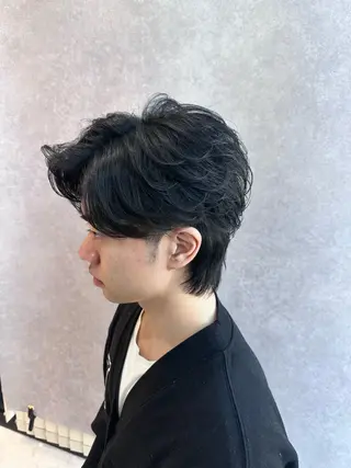 パーマ メンズ 【𝐀𝐬𝐡大森】 石崎竜祐のヘアスタイル