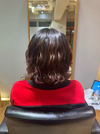 ショート 大人可愛い♡コテ巻き パーマ🌼杉田 萌恵のヘアスタイル