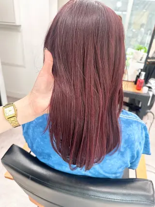 セミロング カラー パーマ ヘアアレンジ メンズ キッズ 骨格レイヤーカット 🌿美髪縮毛矯正のヘアスタイル