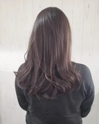 セミロング カラー 西川 敏夫のヘアスタイル