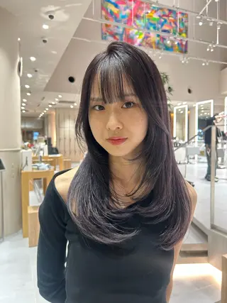 セミロング カラー 小倉 大和のヘアスタイル