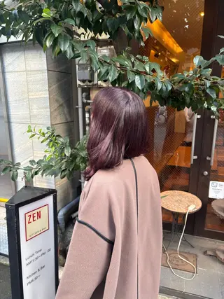 ミディアム カラー 平瀬 胡桃のヘアスタイル