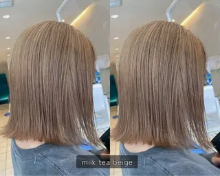 カラー 海希/ブリーチ透明カ ラー/レイヤーカットのヘアスタイル