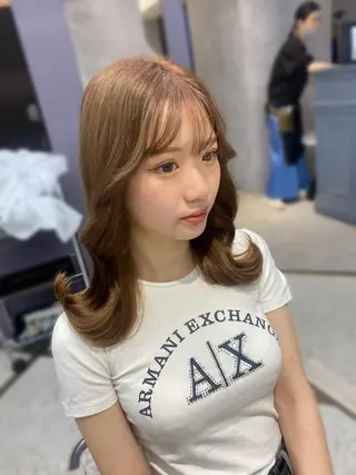 ミディアム 韓国風モテヘア 🇰🇷aki♡のヘアスタイル