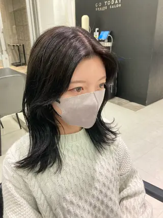 カラー 💖ブリーチなし透明 感💖ASAHIのヘアスタイル