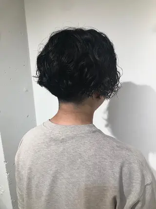 ショート パーマ メンズ 高橋 英彦のヘアスタイル