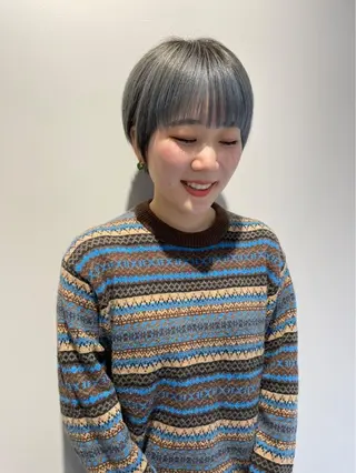 ショート カラー 立川✨ブリーチ/ ケアブリーチ✨のヘアスタイル