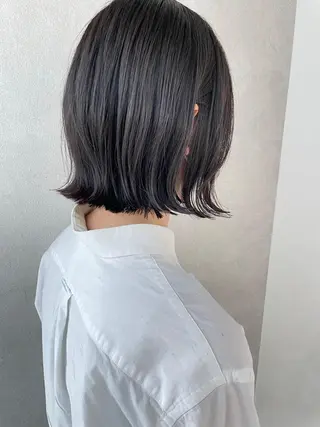 ショート カラー ボブ/ショート/ 縮毛矯正/岸本恭明のヘアスタイル