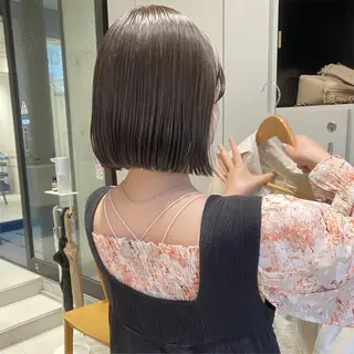 ショート カラー ボブ/ミニボブ 透明感カラーkadoのヘアスタイル