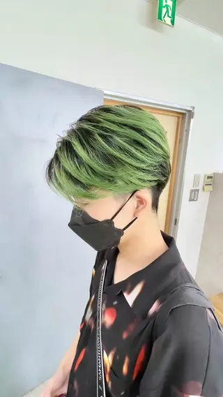 カラー メンズ エビスザキレン／メン ズ／心斎橋🌳のヘアスタイル