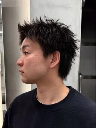ショート パーマ メンズ 豊崎 佑輔のヘアスタイル