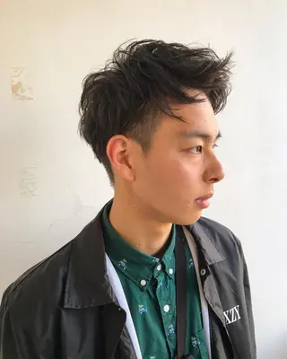 ショート メンズ 🟦メンズパーマ🟦 横浜駅｜小上馬淳司のヘアスタイル