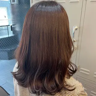 セミロング カラー 透け感ブラウンカラー /レイヤー🧸ナシコのヘアスタイル