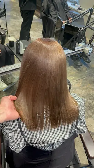 セミロング 渋谷ケアブリーチ ❤️‍🔥徳田空悟のヘアスタイル