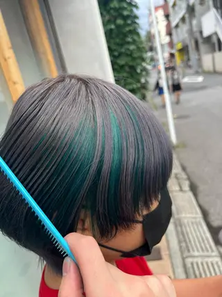 ミディアム カラー ヘアアレンジ 🌈髪質改善・美髪矯 正・平野瀬乃🌈のヘアスタイル