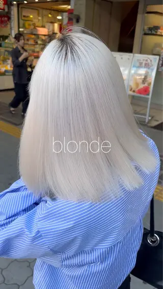 セミロング カラー ヘアアレンジ ブリーチ特化 / share 元太のヘアスタイル