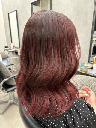 セミロング カラー すぐ巻ける縮毛矯正 🍀勝倉　麗のヘアスタイル
