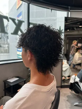 ショート パーマ ヘアアレンジ メンズヘア静岡 ✂︎Ryuheiのヘアスタイル