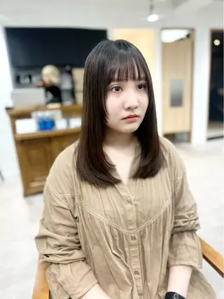 セミロング カラー パーマ ヘアアレンジ メンズ キッズ 骨格レイヤーカット 🌿美髪縮毛矯正のヘアスタイル