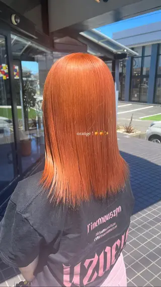 ミディアム alu yuinaのヘアスタイル