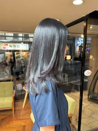 セミロング カラー 矢野 晃平のヘアスタイル