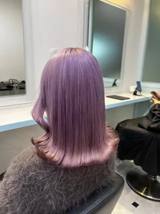 ミディアム カラー ブリーチカラー 🩵MIZUKIのヘアスタイル