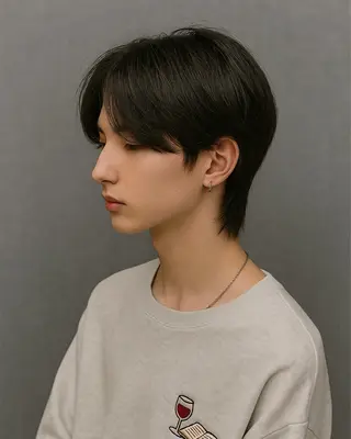 ショート パーマ ヘアアレンジ メンズ Ryo横浜韓国ヘア/ 曲がる縮毛矯正特化のヘアスタイル