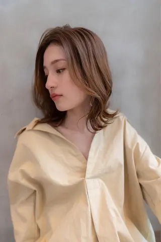 ミディアム カラー Anthurium 吹田💐のヘアスタイル