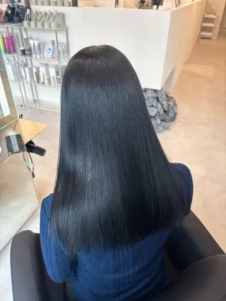 セミロング カラー ヘアアレンジ JUNO韓国ヘア MIAN.⋆𝜗𝜚のヘアスタイル