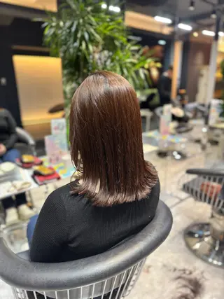 ミディアム 韓国艶髪/透明感 カラー/ひなののヘアスタイル