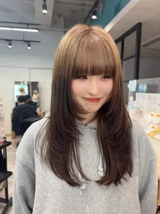 ロング カラー 🌞レイヤー×カラー 前川那津美🌞のヘアスタイル