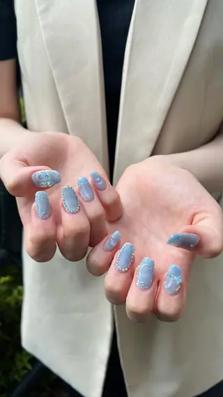 ネイル 韓国🩶Y2Kネイル 💫くれはのネイルデザイン