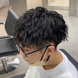 ショート パーマ メンズ メンズ特化LIBER 石川玲央のヘアスタイル