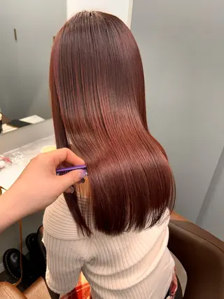 セミロング カラー 薄田 珠美のヘアスタイル