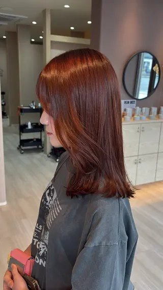 ミディアム カラー 岐阜/各務原 スタイリスト🎀のヘアスタイル