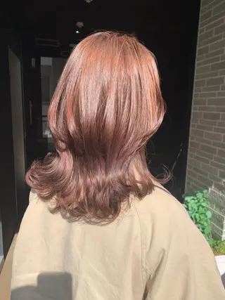 ミディアム カラー ヘアアレンジ kei🤎ベージュ /透明感カラー/博多のヘアスタイル