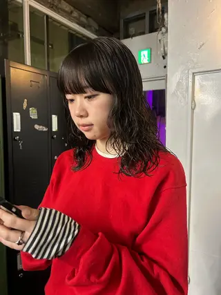 ミディアム パーマ maho/垢抜け カラーパーマメイクのヘアスタイル
